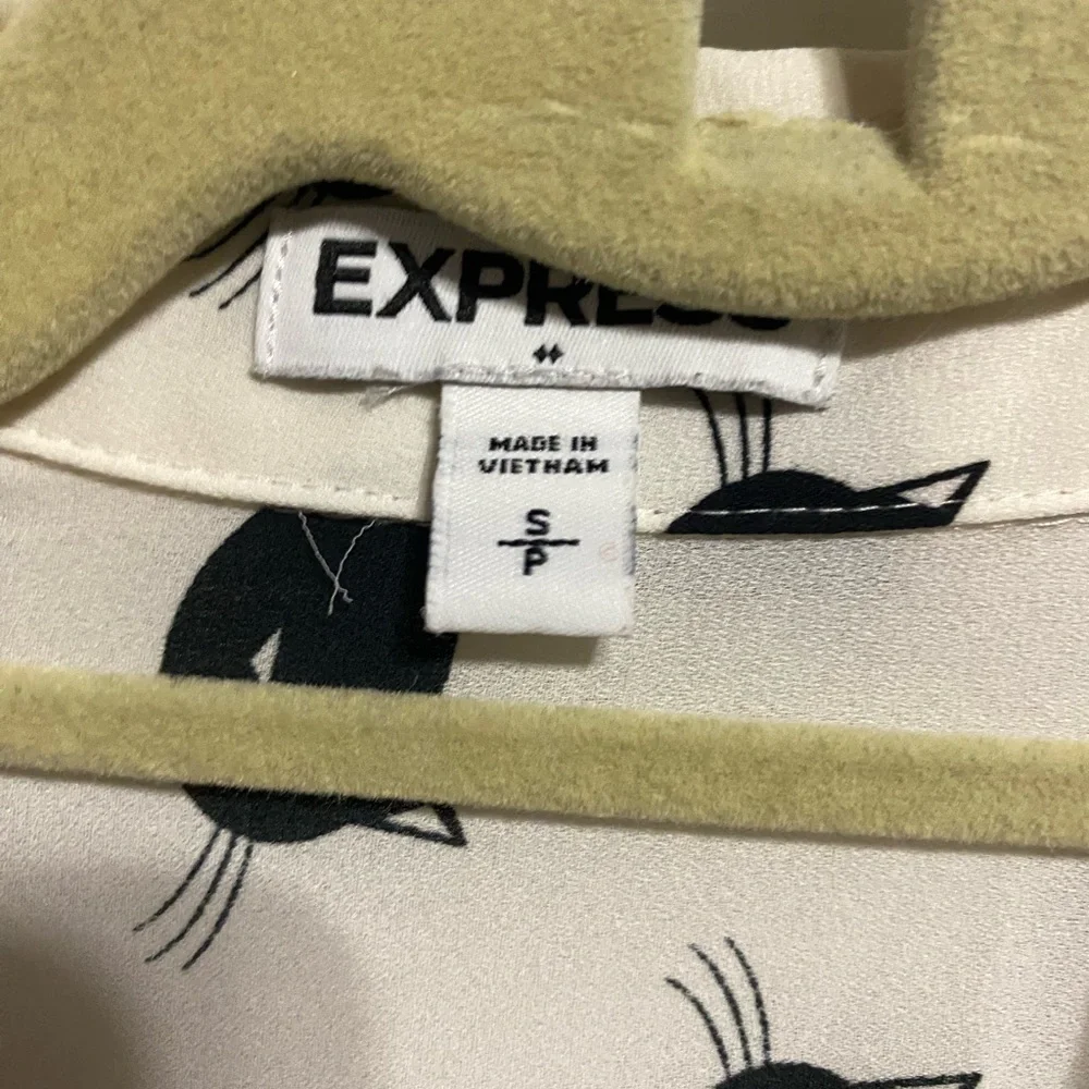 Black and White Cat Patterned Shirt